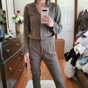 Forever21 olive green jumpsuit size small